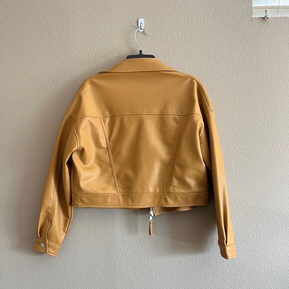 Express Cropped Faux Leather Moto Jacket - Picture 4 of 7